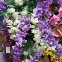 fiori finti in seta e lattice